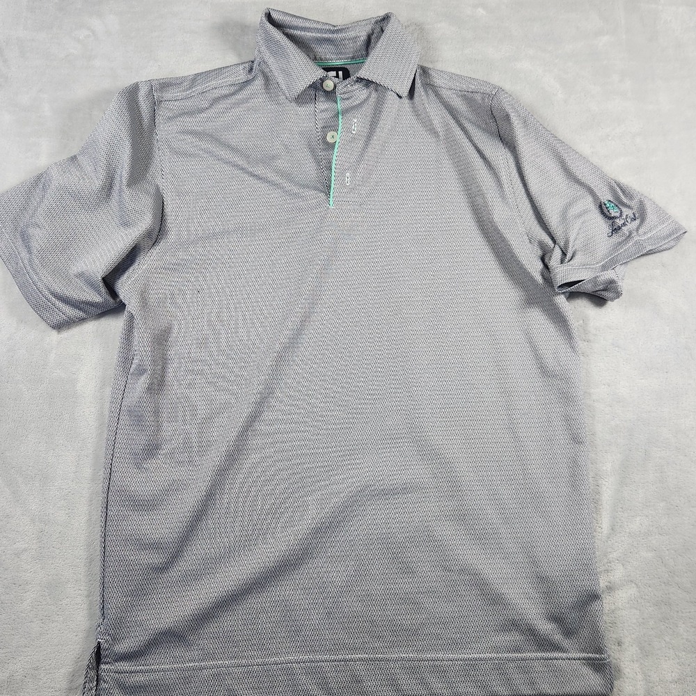FootJoy Polo Shirt Small‎ Geometric All Over Print Performance Golf
